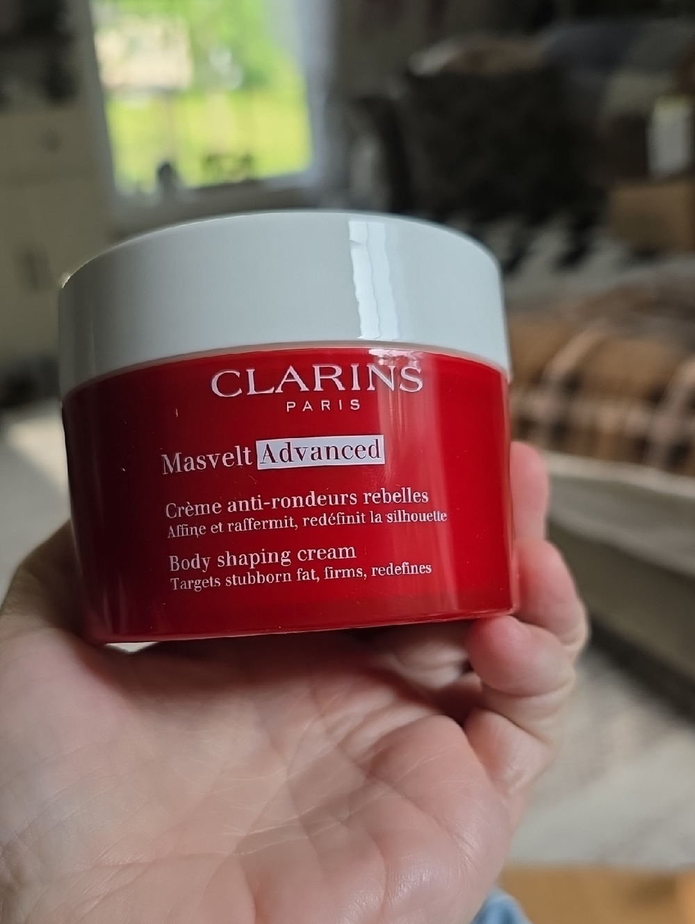 Clarins Red & White Masvelt Advanced Body Shaping Cream Jar
